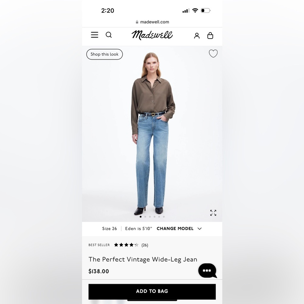Madewell Perfect Vintage Jean